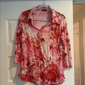 David Cline Pink Tie-Dye Shirt